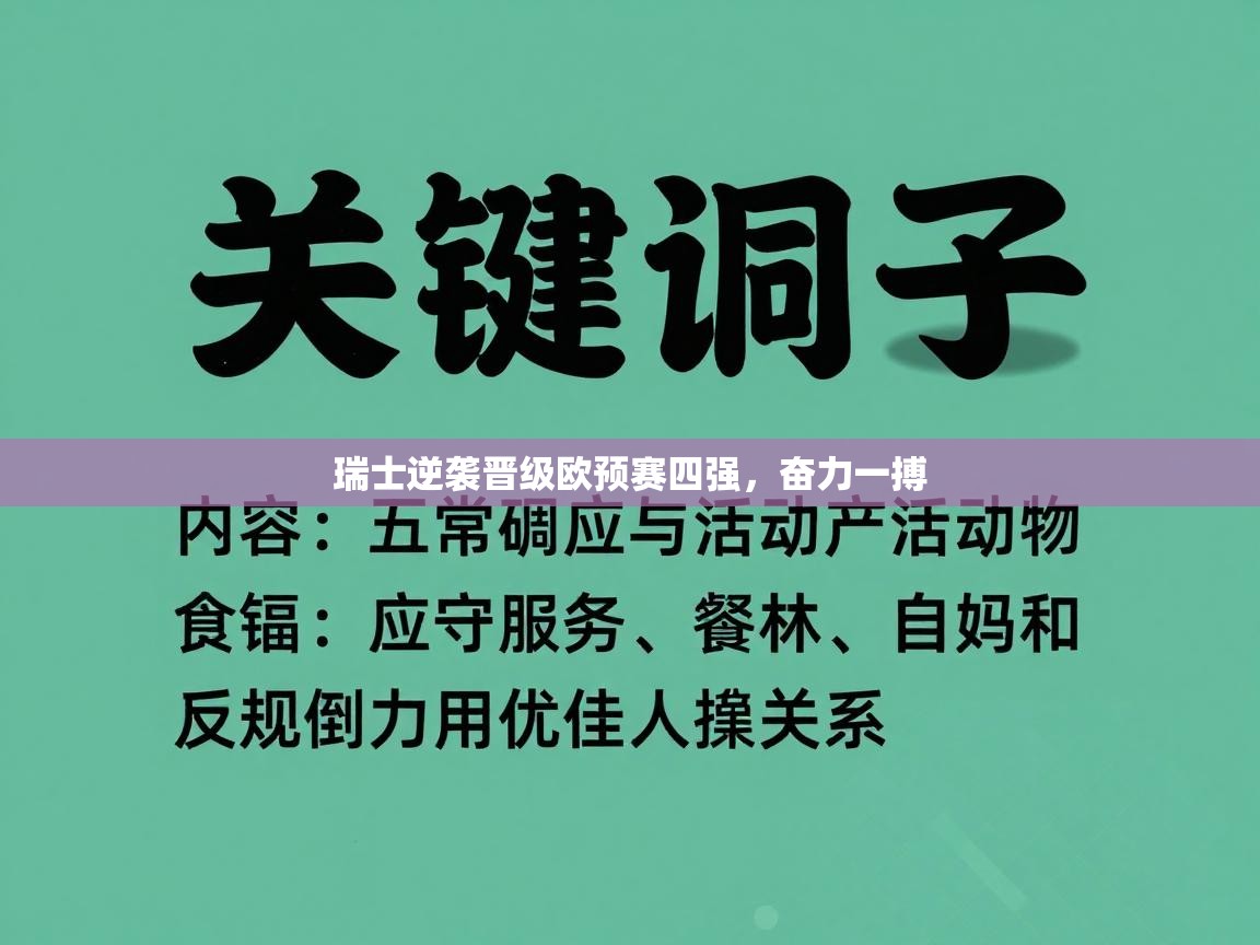 开云体育VIP权益说明-瑞士逆袭晋级欧预赛四强，奋力一搏  第2张